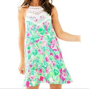Lilly Pulitzer Soft Pearl Shift Raz Berry Catty Shack dress